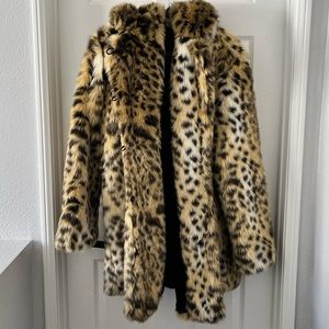 SpiritHoods CLASSIC JAVAN LEOPARD *ALMOST PURFECT* FAUX FUR COAT